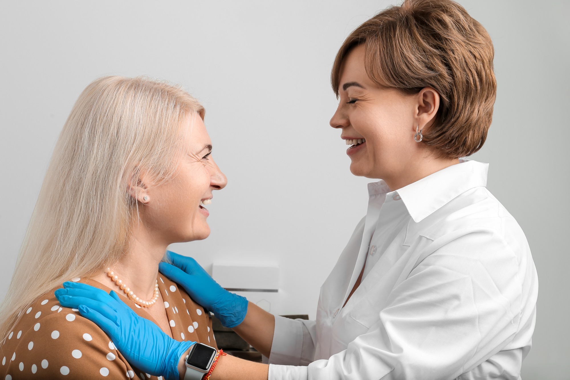 Doctor and patient during a skin consultation